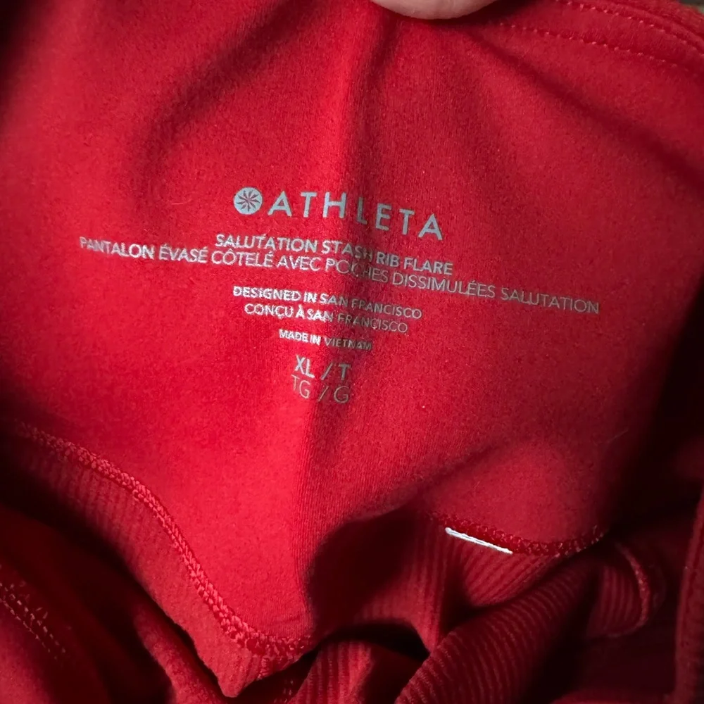Athleta Red Flared Pants - Picture 3 of 5